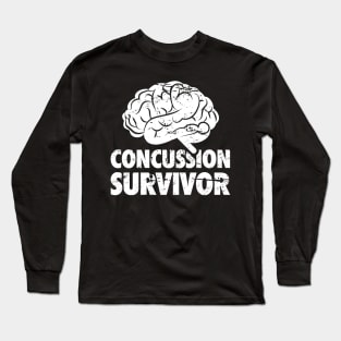 Survivor - Get Well Gift Cracked Skull Concussion Long Sleeve T-Shirt